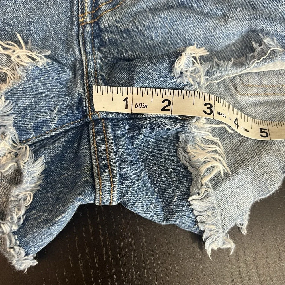 Levi's 501 High Rise Button‎ Fly Denim Mini Cut Off Shorts Womens 25 Medium Wash